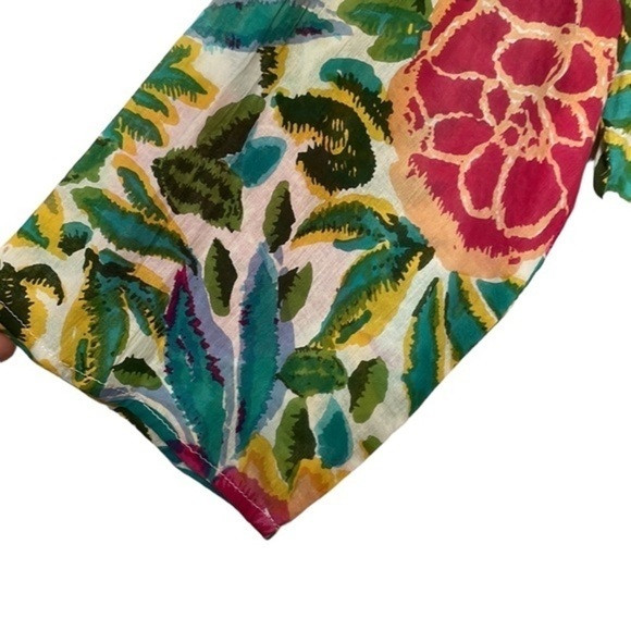 Eb & Ive Colorful Floral Coverup Size Large (L) - Picture 5 of 13
